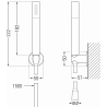 Mexen R-70 point shower set, brushed gun gray - 785705051-66