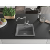 Mexen Milo 1-Bowl Granite Kitchen Sink with Faucet Carla, Gray - 6505-71-670700-00