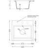 Mexen Milo 1-bowl granite sink with Carla kitchen faucet, gray - 6505-71-670700-70-B
