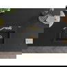 Mexen Milo 1-compartment granite sink with a kitchen mixer tap Carla, Black/Silver metallic - 6505-73-670700-50