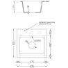 Mexen Milo 1-compartment granite sink with a kitchen mixer tap Carla, Black/Silver metallic - 6505-73-670700-70