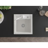 Mexen Vito granite sink 1-bowl with kitchen faucet Carla, white - 6503-20-670700-20