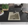 Mexen Vito 1-bowl Granite Kitchen Sink with Carla Tap, Beige - 6503-69-670700-70