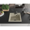 Mexen Vito single-bowl granite sink with kitchen faucet Carla, beige - 6503-69-670700-70