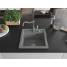 Mexen Vito single-bowl granite sink with kitchen faucet Carla, gray - 6503-71-670700-71