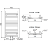 Mexen Ares bathroom radiator 700 x 400 mm, 240 W, White - W102-0700-400-00-20