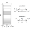 Mexen Ares bathroom radiator 900 x 400 mm, 312 W, Black - W102-0900-400-00-70