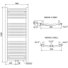 Mexen Ares bathroom radiator 1200 x 500 mm, 531 W, black - W102-1200-500-00-70