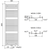 Mexen Ares bathroom radiator 1800 x 600 mm, 958 W, white - W102-1800-600-00-20