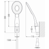 Mexen R-73 spot shower set, Chrome/White - 785735052-02