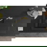 Mexen Pablo 1-compartment granite sink with a drip tray and kitchen mixer tap Carla, Black - 6510-77-670700-50-B