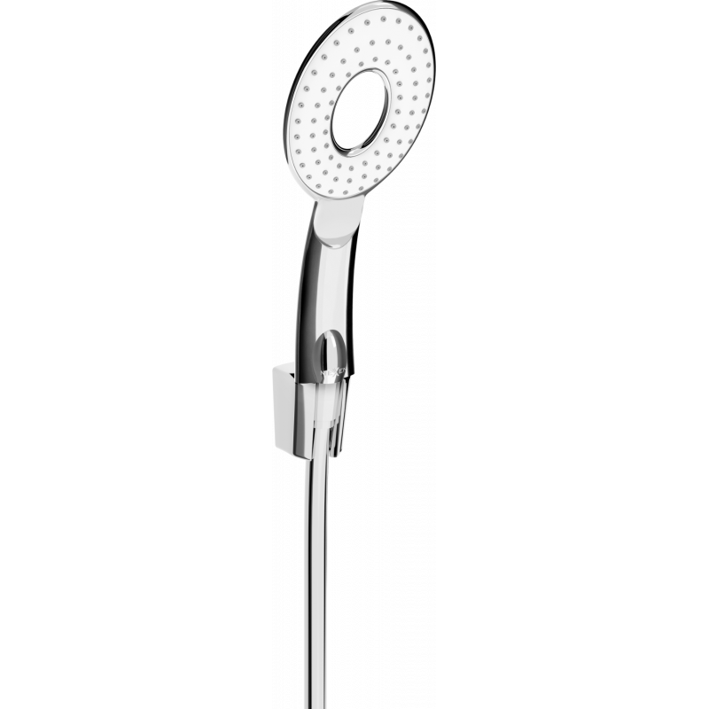 Mexen R-73 point shower set, chrome/white - 785735052-02