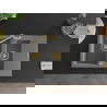 Mexen Gaspar 1.5-compartment granite sink with a drip tray and kitchen mixer tap Carla, Grey - 6507-71-670700-50