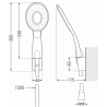 Mexen R-73 fixed shower set, black - 785735052-70