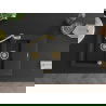 Mexen Gaspar 1.5-compartment granite sink with a drip tray and kitchen mixer tap Carla Black/Silver metallic - 6507-73-670700-50