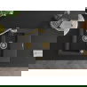 Mexen Gaspar 1.5-compartment granite sink with a drip tray and kitchen mixer tap Carla, spotted black - 6507-76-670700-50