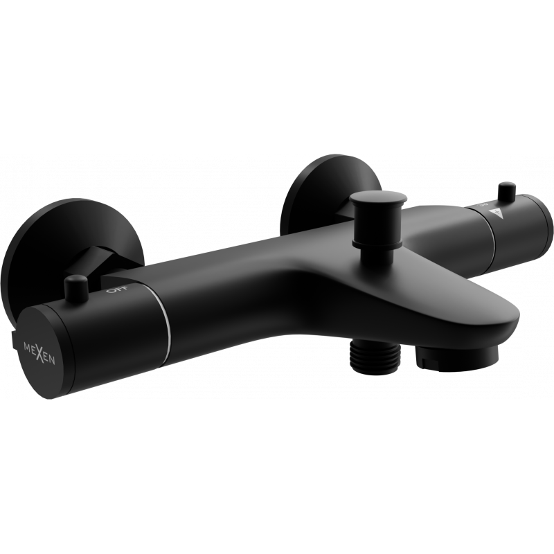 Mexen Nox thermostatic bath faucet, black - 77350-70