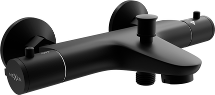 Mexen Nox thermostatic bathtub mixer tap, Black - 77350-70