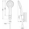 Mexen R-74 spot shower set, Chrome - 785745052-00