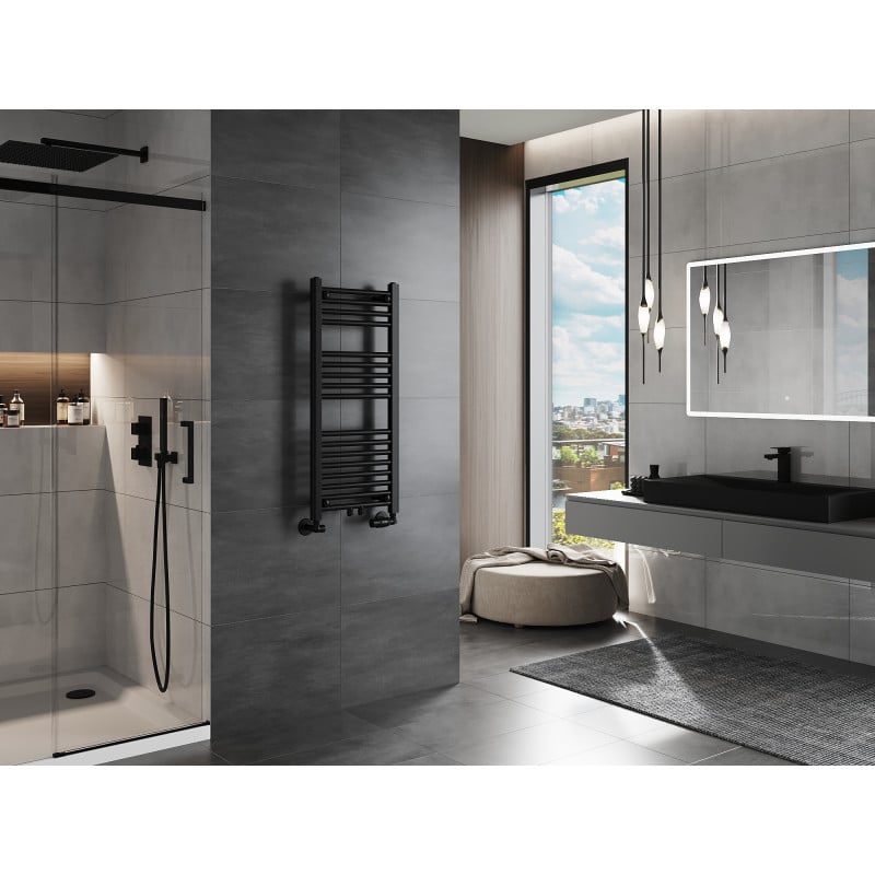 Mexen Mars bathroom radiator 900 x 400 mm, 309 W, black - W110-0900-400-00-70