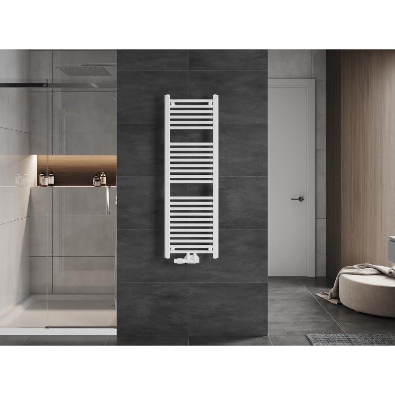 Mexen Mars 1200 x 400 mm Bathroom Radiator, 439 W, White - W110-1200-400-00-20