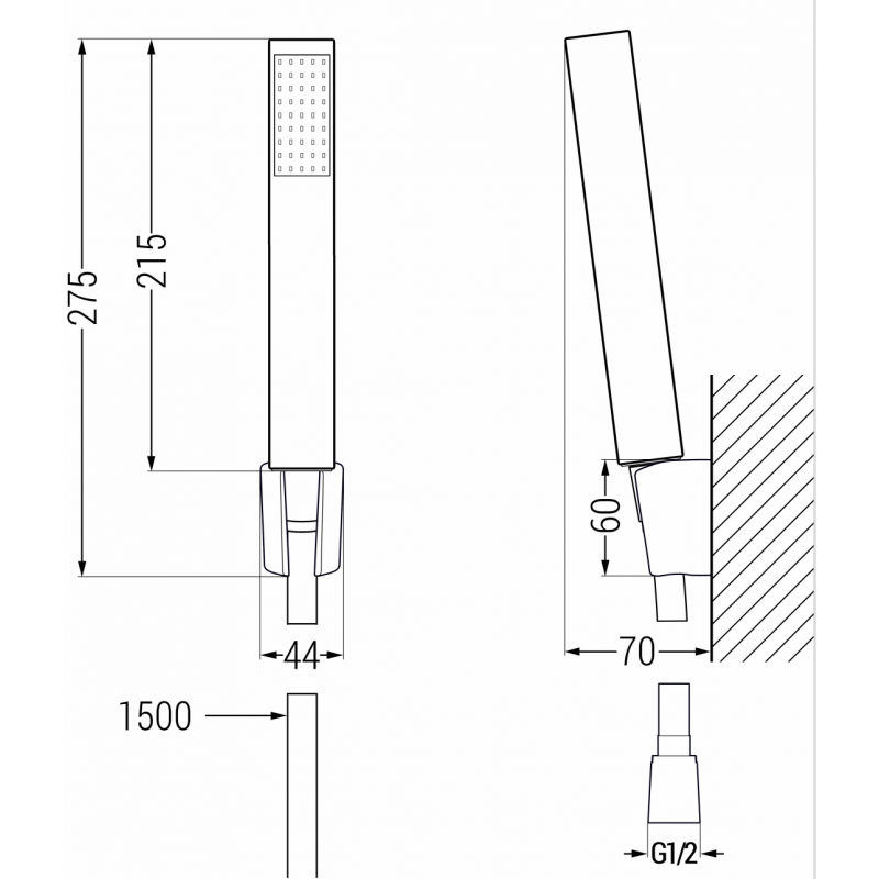 Mexen R-77 Point Shower Set, Chrome - 785775052-00