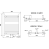 Mexen Mars bathroom radiator 500 x 400 mm, 178 W, White - W110-0500-400-00-20