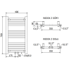 Mexen Mars bathroom radiator 700 x 400 mm, 238 W, Black - W110-0700-400-00-70