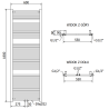 Mexen Mars bathroom radiator 1800 x 600 mm, 953 W, Black - W110-1800-600-00-70
