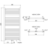 Mexen Mars bathroom radiator 1200 x 600 mm, 617 W, Black - W110-1200-600-00-70