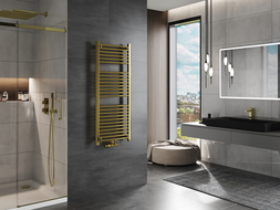 Mexen Mars bathroom radiator 1200 x 500 mm, 417 W, Gold- W110-1200-500-00-50