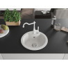 Mexen Diego 1-bowl granite sink with kitchen faucet Carla, white - 6512-20-670700-20