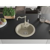 Mexen Diego 1-bowl granite sink with Carla kitchen faucet, beige - 6512-69-670700-69