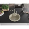 Mexen Diego 1-bowl granite sink with Carla kitchen tap, beige - 6512-69-670700-69