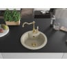 Mexen Diego 1-bowl granite sink with Carla kitchen tap, beige - 6512-69-670700-50