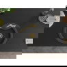 Mexen Diego 1-compartment granite sink with a kitchen mixer tap Carla, spotted black - 6512-76-670700-50