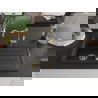Mexen Bruno 1-compartment granite sink with a drip tray and kitchen mixer tap Carla, Black/Gold metallic - 6513-75-670700-50