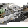 Mexen Bruno granite sink with 1-bowl and drainboard, and Carla kitchen tap, black - 6513-77-670700-50