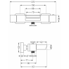Mexen Cube Thermostatic Bath Mixer, White - 77360-20