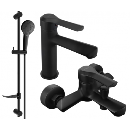 Mexen Sabre DF05 bathtub set, Black - 72103DF05-70