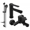 Mexen Sabre DF05 bath set, black - 72103DF05-70