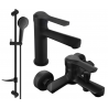 Mexen Sabre DF05 bathtub set, Black - 72103DF05-70