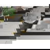 Mexen Andres 1.5-compartment granite sink with a drip tray and kitchen mixer tap Carla, White - 6515-20-670700-50