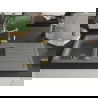 Mexen Andres 1.5-compartment granite sink with a drip tray and kitchen mixer tap Carla, Grey - 6515-71-670700-50