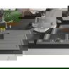 Mexen Andres 1.5-compartment granite sink with a drip tray and kitchen mixer tap Carla, Grey - 6515-71-670700-71