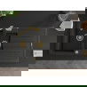 Mexen Andres 1.5-compartment granite sink with a drip tray and kitchen mixer tap Carla, Black/Gold metallic - 6515-75-670700-50