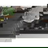 Mexen Andres granite sink 1.5-bowl with drainer and Carla kitchen tap, speckled black - 6515-76-670700-00