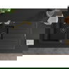 Mexen Andres 1.5-compartment granite sink with a drip tray and kitchen mixer tap Carla, Black - 6515-77-670700-50-B