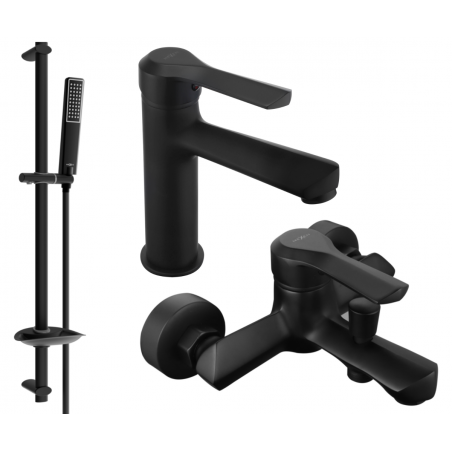 Mexen Sabre DB72 Bath Set, Black - 72103DB72-70