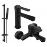 Mexen Sabre DB72 bathtub set, Black - 72103DB72-70